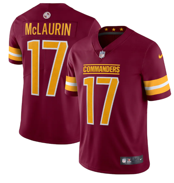 Men's Washington Commanders #17 Terry McLaurin 2022 Burgundy Vapor Stitched Football Jersey